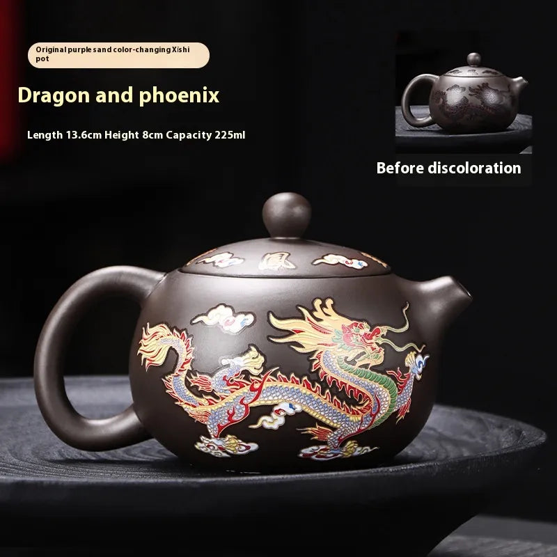 Color Changing Ceramic Teapot — Heat Reactive Kung Fu Tea Set
