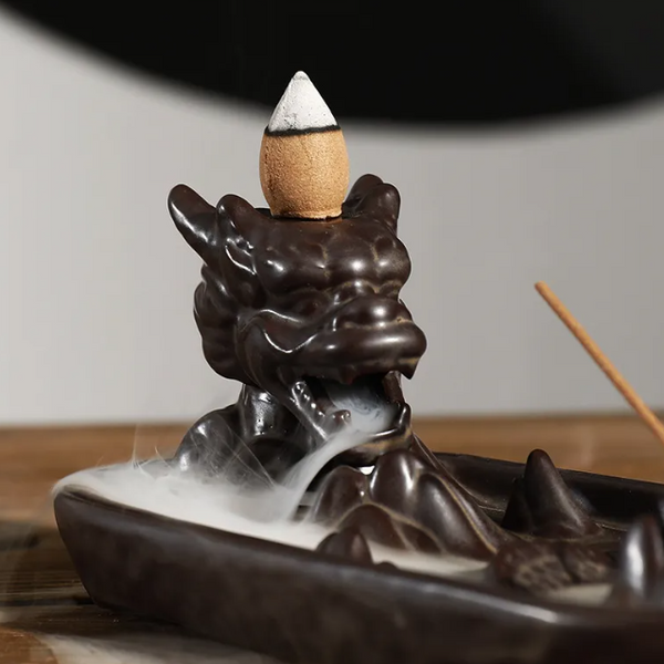Mystical Backflow Incense Burner — Waterfall Smoke Effect