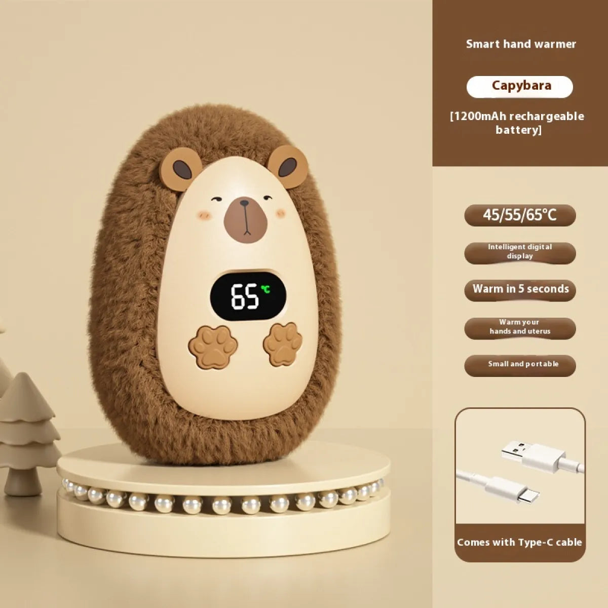 Portable Rechargeable Hand Warmer — 3 Heat Settings USB Charging